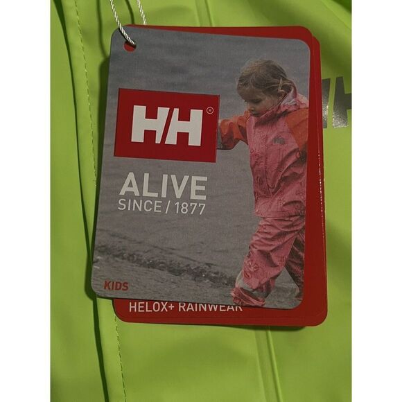 Helly Hansen Youth Unisex Helox + Jacket And Bibs 2 Piece Raingear Set Size 4 - Picture 15 of 16